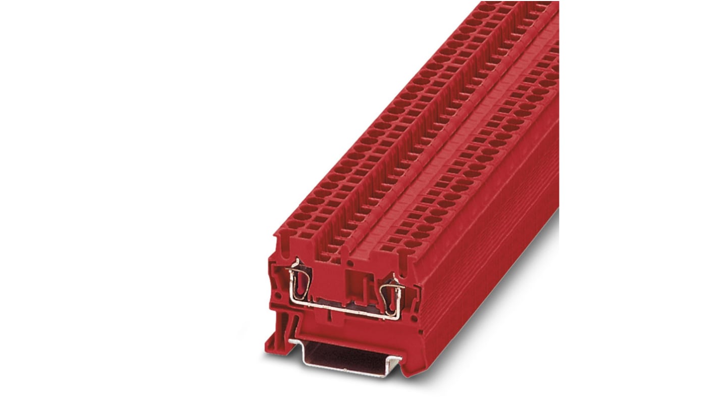 Phoenix Contact 3037096 ST 2.5 RD Series Red, 2.5mm², Single-Level, Spring Clamp Termination