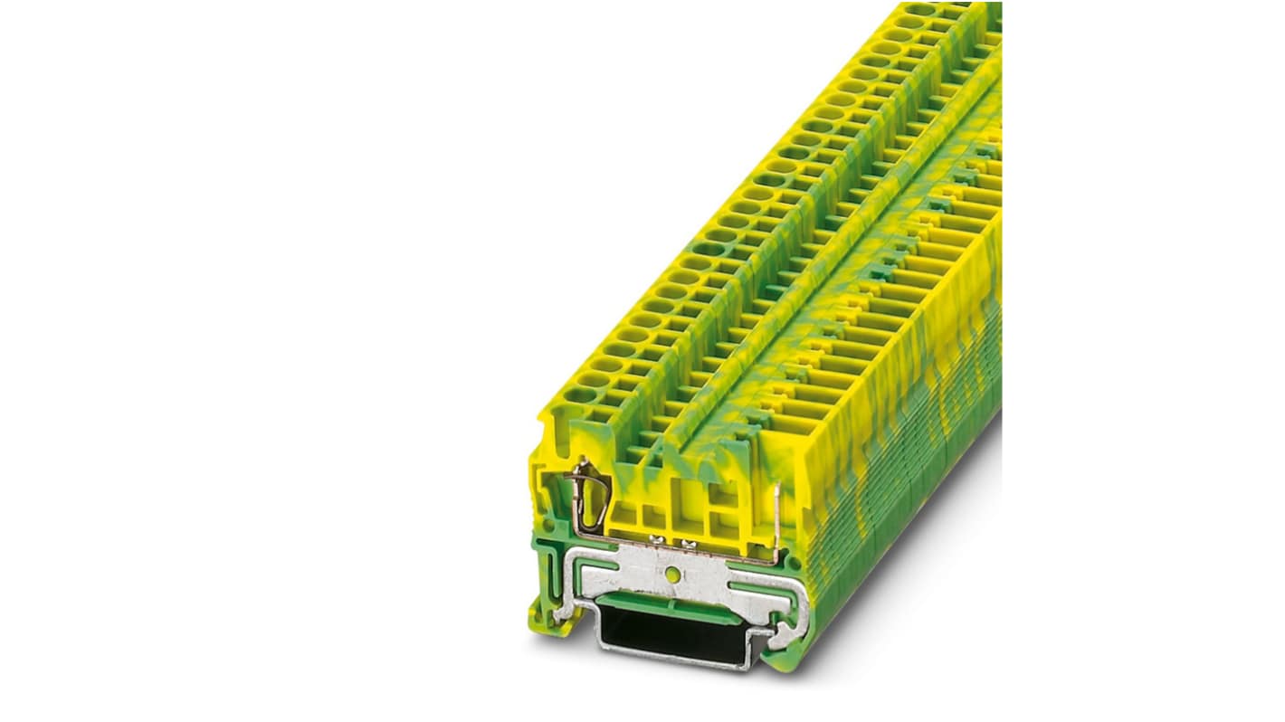 Phoenix Contact 3040025 ST 2.5/ 1P-PE Series Green, Yellow, 2.5mm², Single-Level, Spring Clamp Termination