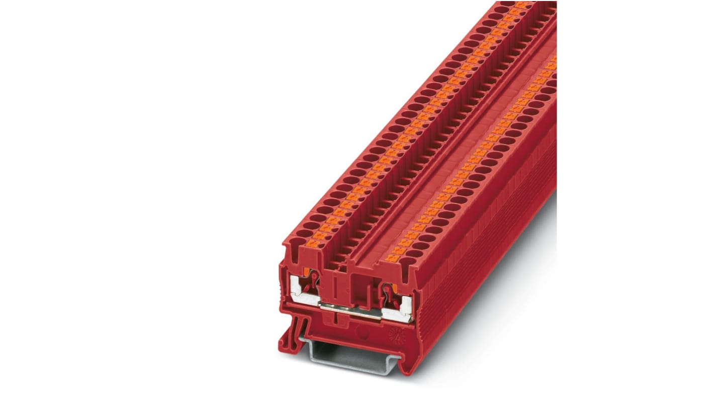 Phoenix Contact 3209512 PT 2.5 RD Series Red, 2.5mm², Single-Level, Push In Termination