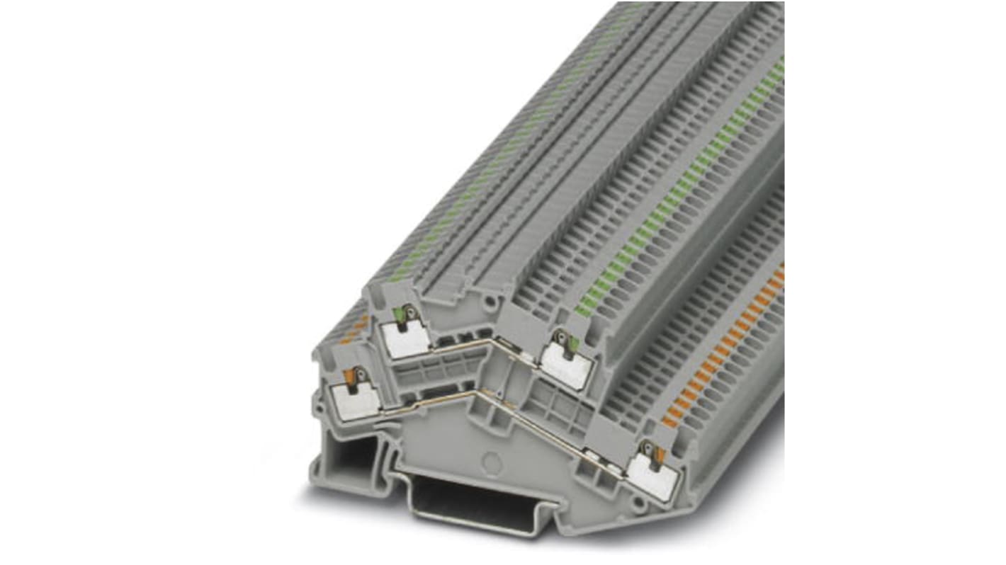 Phoenix Contact 3214666 PTTBS 1.5/S/U-OG/O-GN Series Green, Orange, Double-Level, Push In Termination