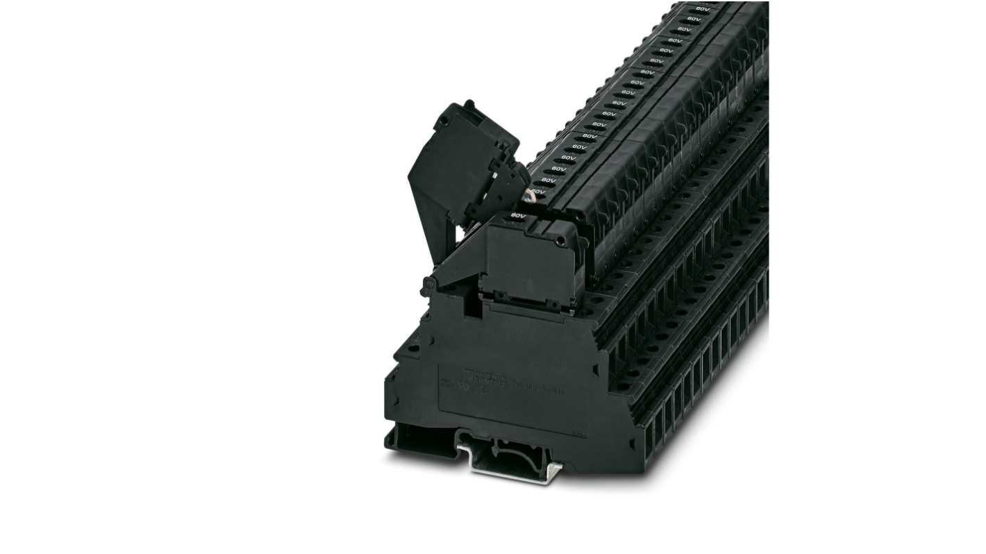 Phoenix Contact 0711580 UKK 5-HESILED 60 (5X20) Series Black, Double-Level, Screw Termination