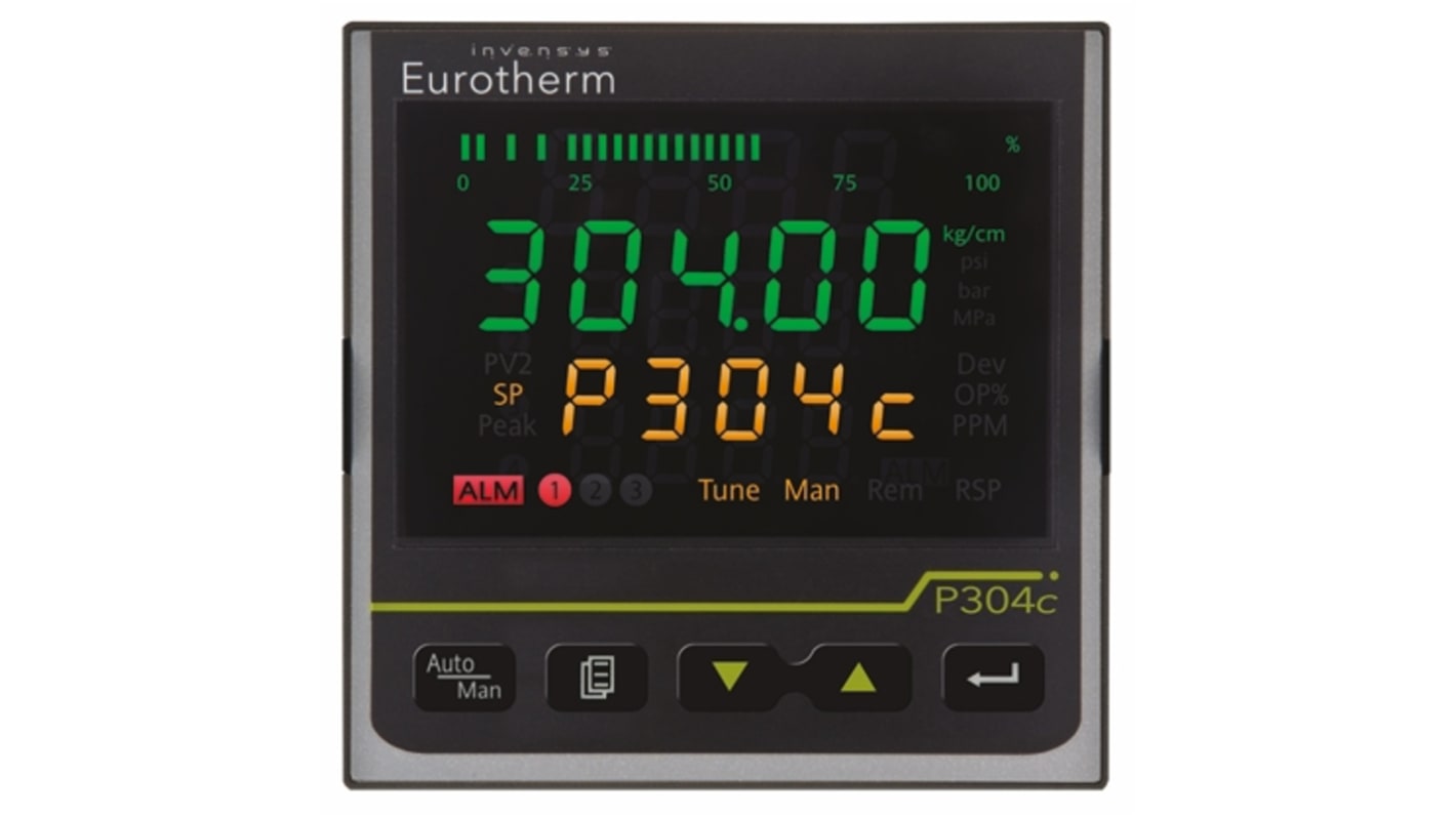 Rs-Online Controller di pressione di fusione Eurotherm Piccolo P304 24 V ca / cc 92 x 92mm 3 uscite Analogico relè