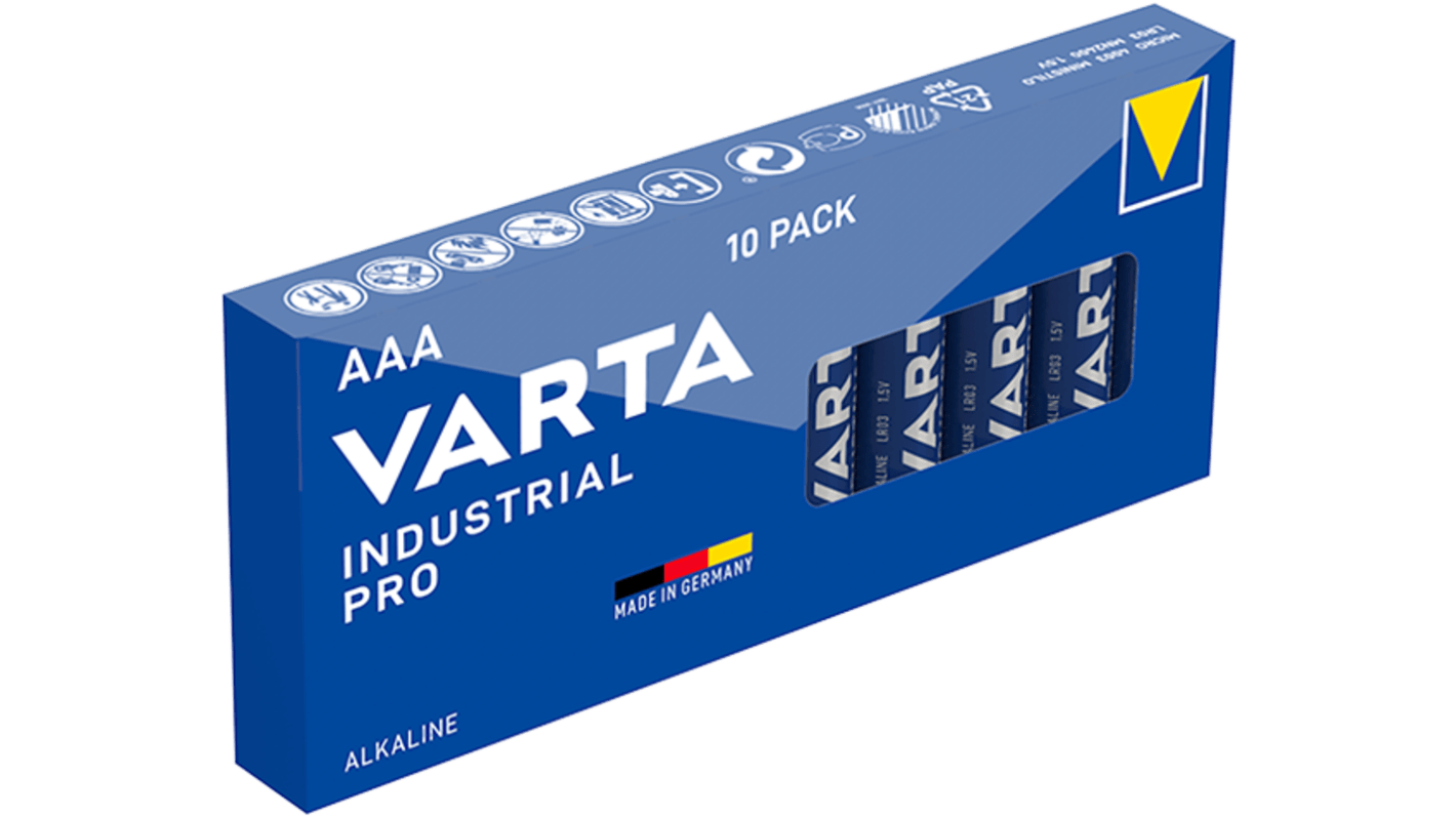 Varta Industrial Alkaline AAA Batteries 1.5V