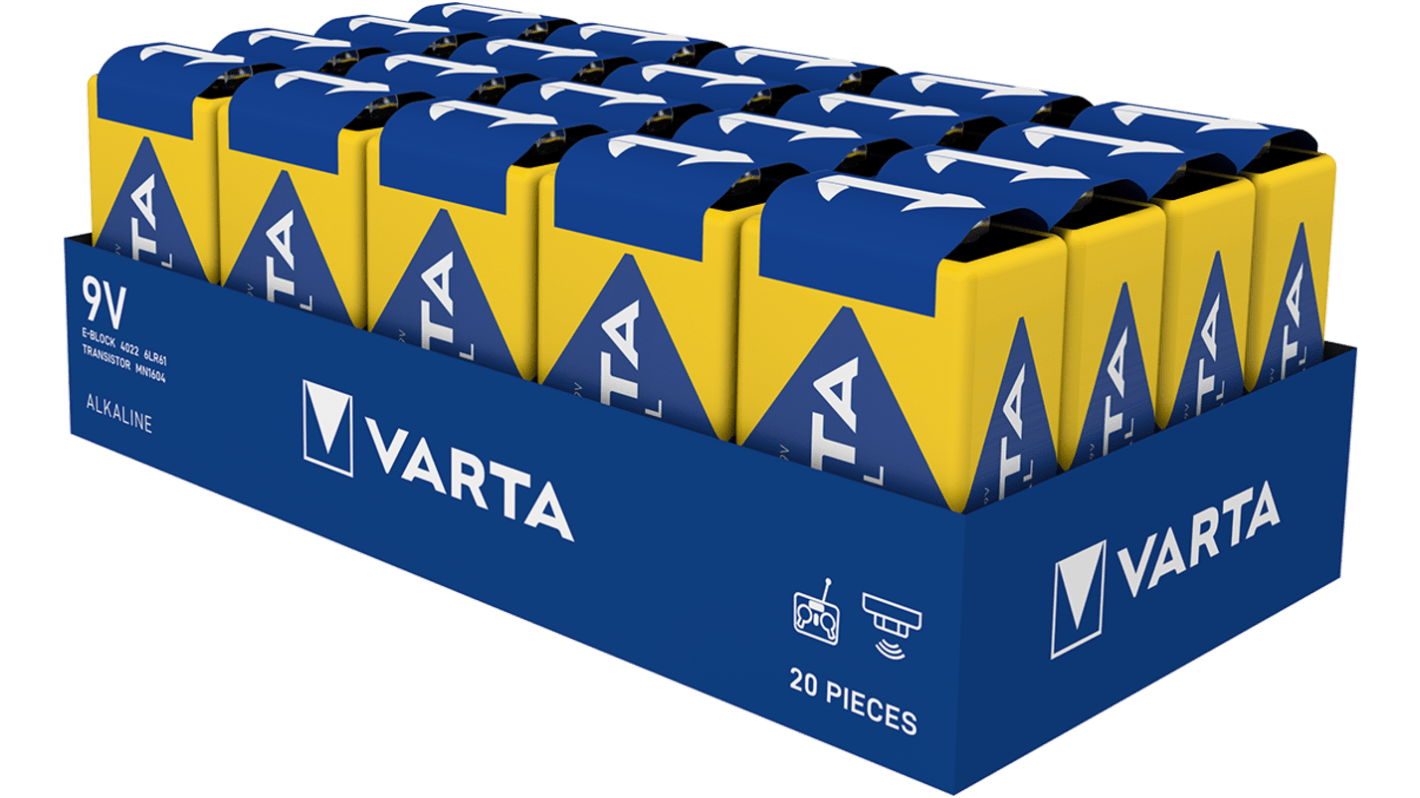 Varta Varta Industrial Alkaline 9V Batteries PP3