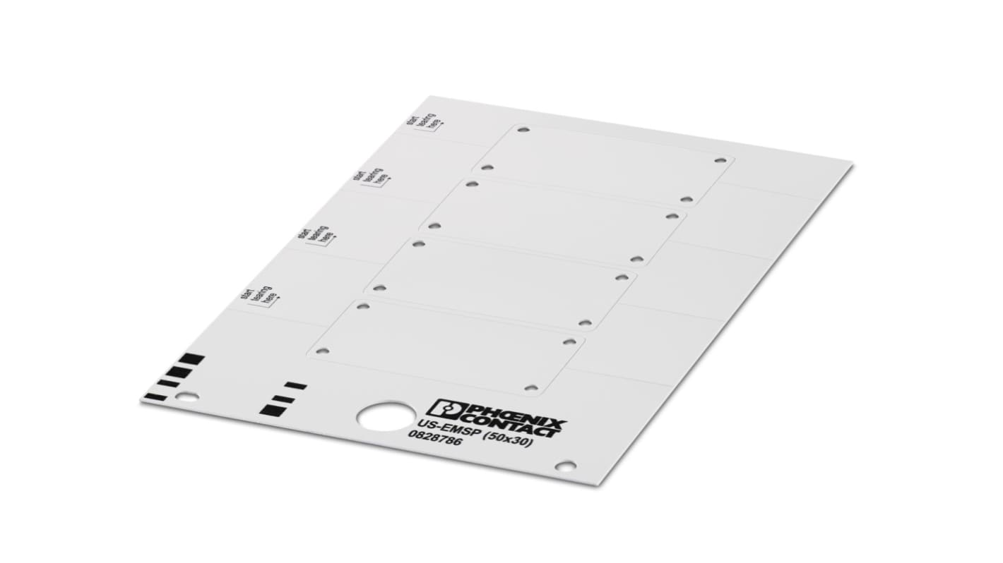 Phoenix Contact, US-EMSP (50X30) Device Marker for use with Modular Terminal Block