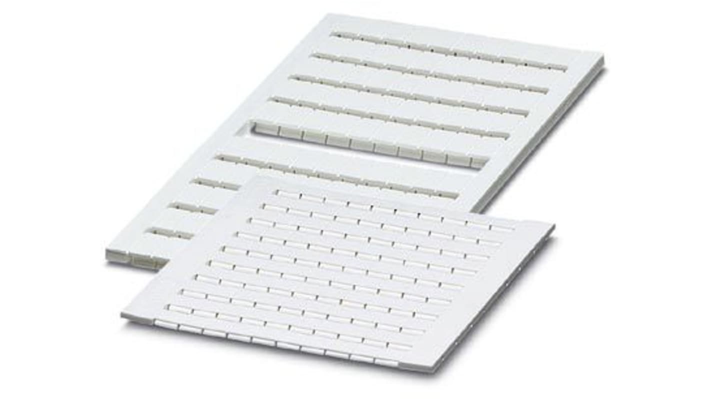 Phoenix Contact, ZBFM 4/WH.LGS:1-100 Terminal Marker for use with  for use with Terminal Blocks