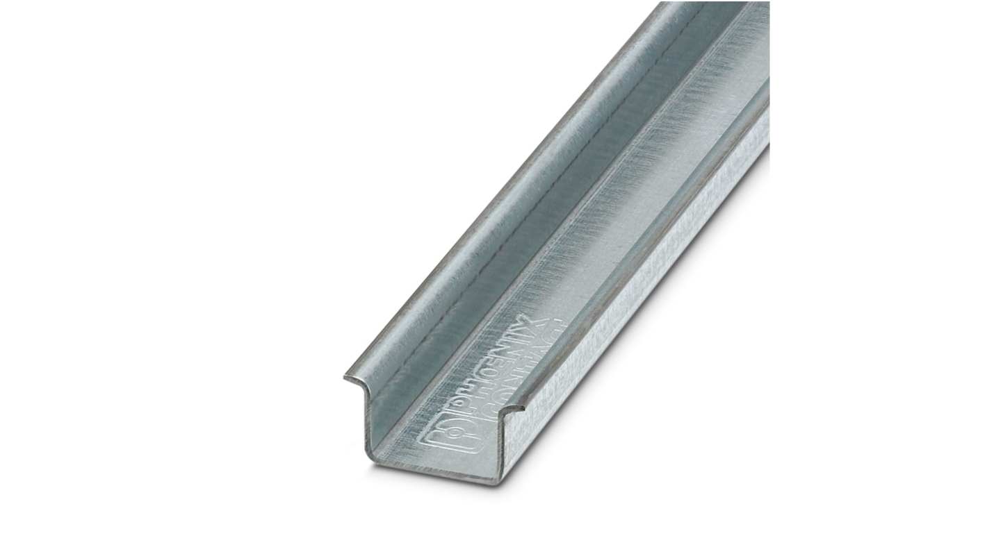 Guida DIN Phoenix Contact Top Hat Non perforato 2m x 35mm x 15mm, in Acciaio