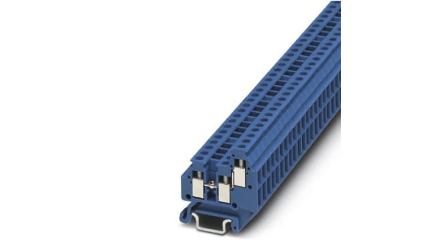 Phoenix Contact MT 1.5-TWIN BU Series Blue Feed Through Terminal Block, Double-Level, Screw Termination