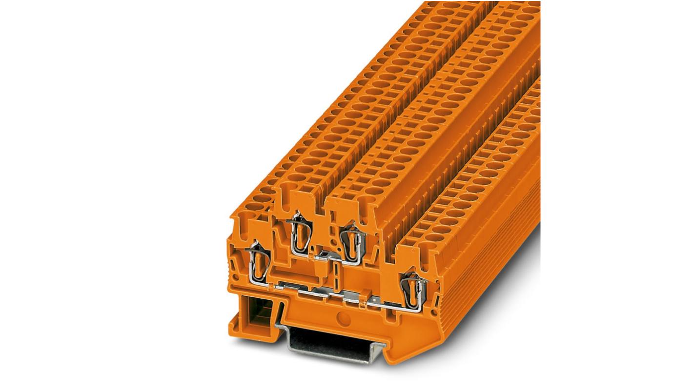 Morsettiera a due livelli Phoenix Contact, Arancione, livello Doppio, 22A