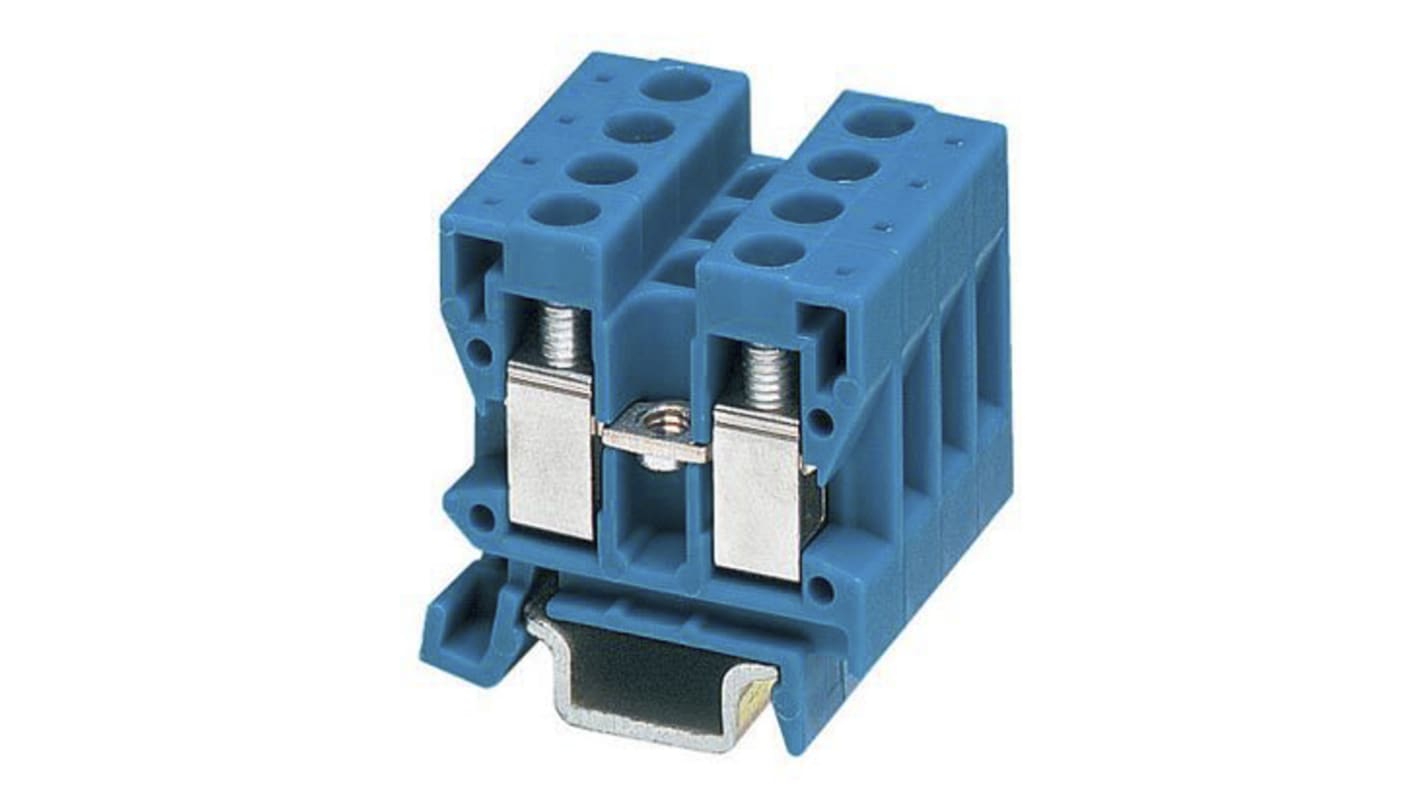 Bloc de jonction de traversée Phoenix Contact MBK 2.5/E BU, 2.5mm², A visser, Bleu