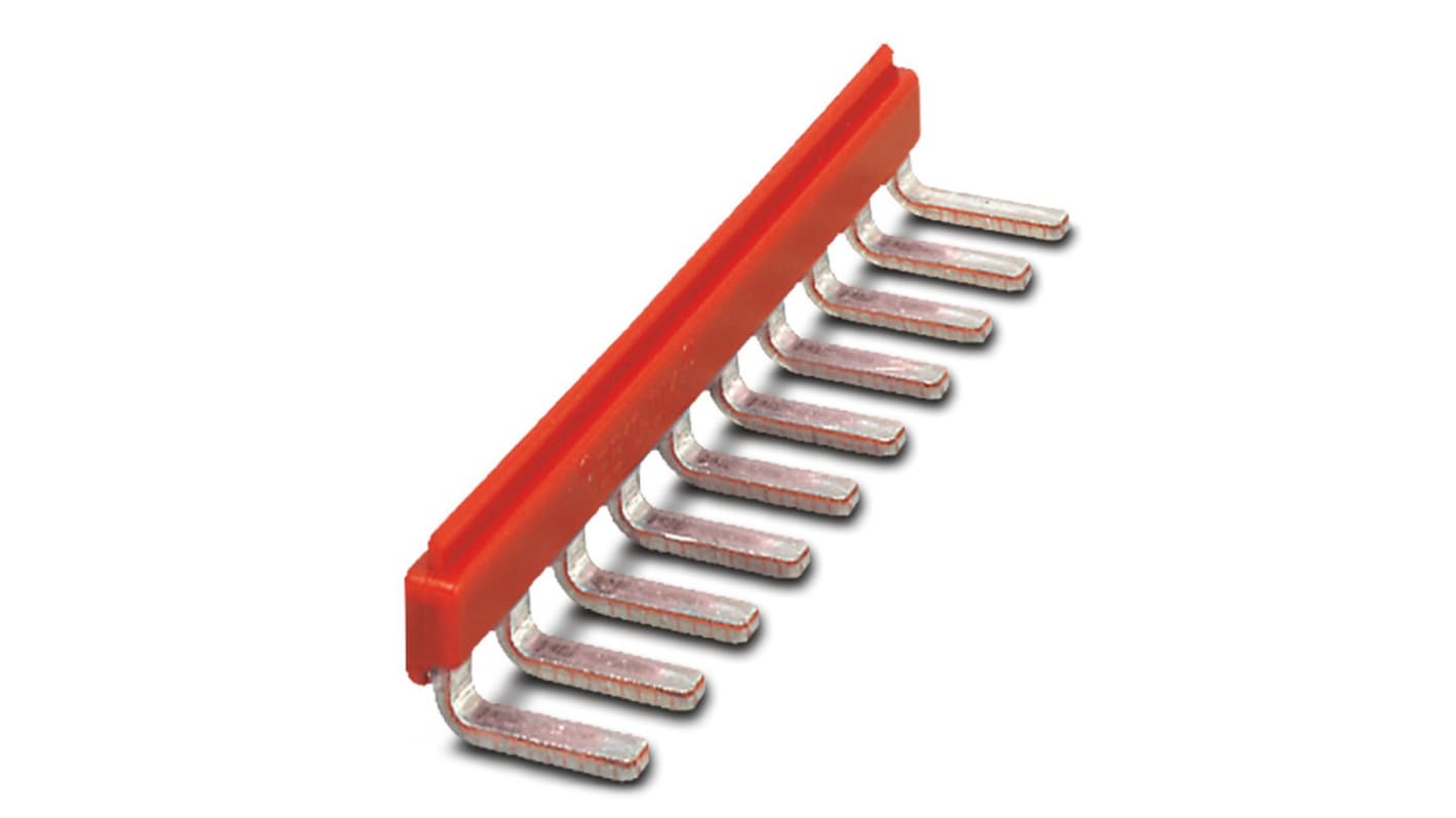 Phoenix Contact EB 10- DIK RD Series Jumper Bar for Use with Modular Terminal Block