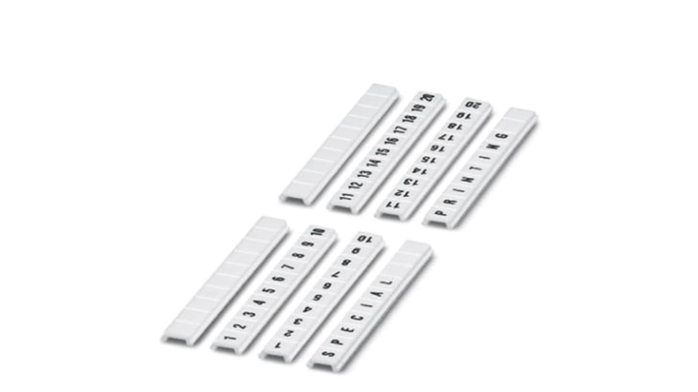 Phoenix Contact, ZBF5.LGS:61-70 Marker Strip for use with  for use with Terminal Blocks