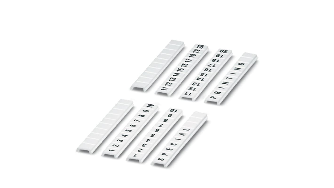 Phoenix Contact, ZBF 4.QR:FORTL.ZAHLEN 61-70 Marker Strip for use with  for use with Terminal Blocks