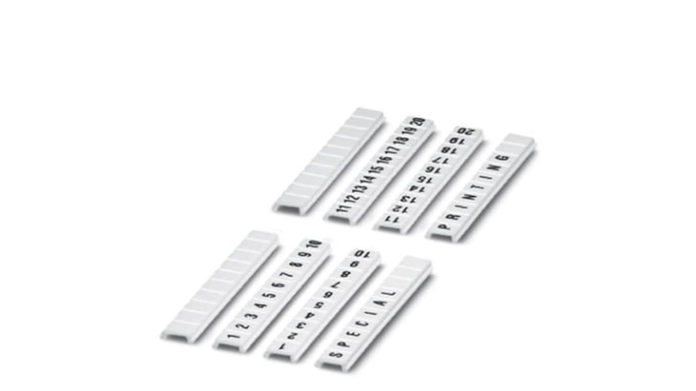 Phoenix Contact, ZBF 4.QR:FORTL.ZAHLEN 81-90 Marker Strip for use with  for use with Terminal Blocks