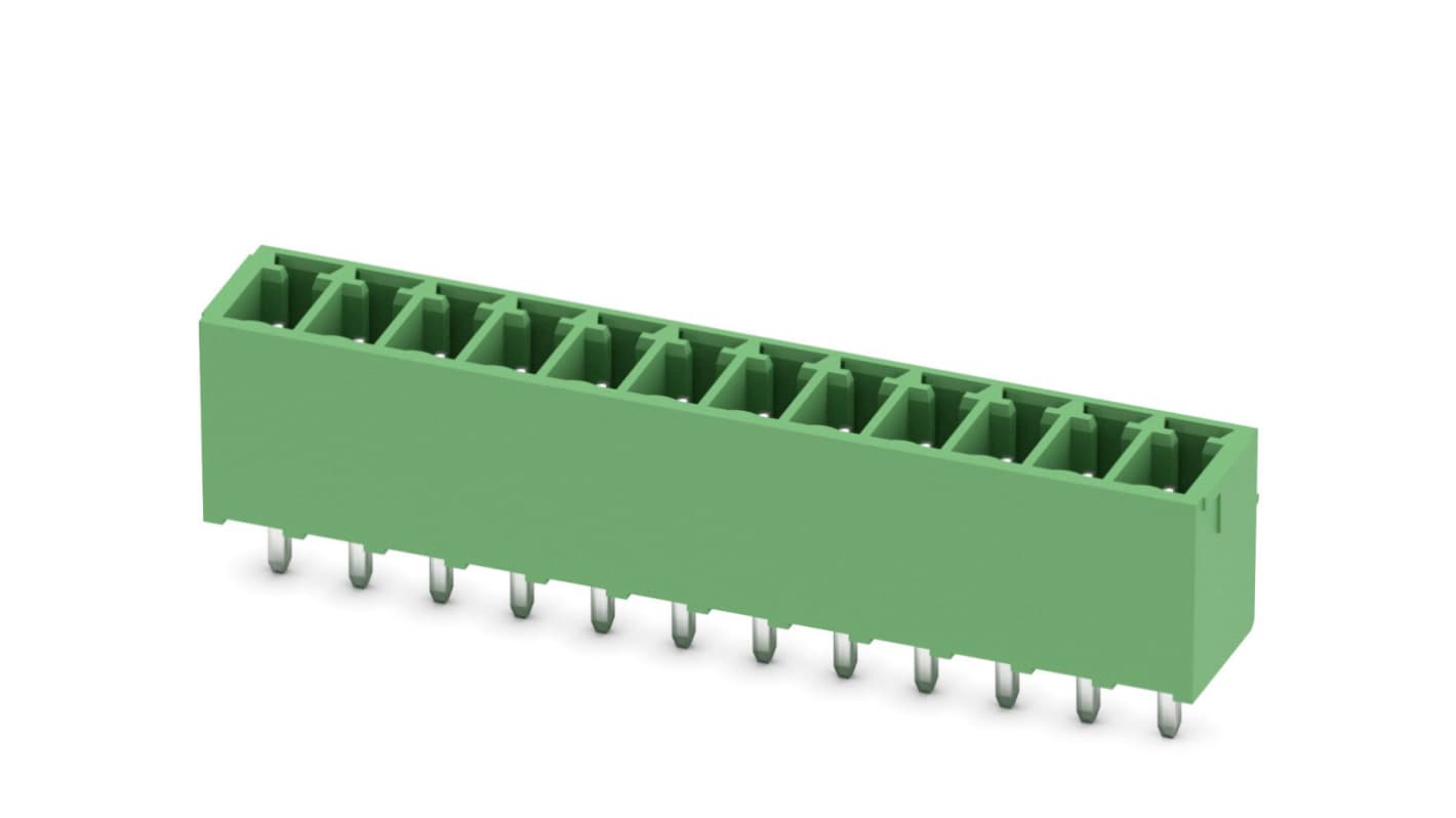 Phoenix Contact, 3.5mm Pitch, MCV 1.5/12-G-3.5, 12 Way, , Pluggable Terminal Block, Header, Through Hole, Solder