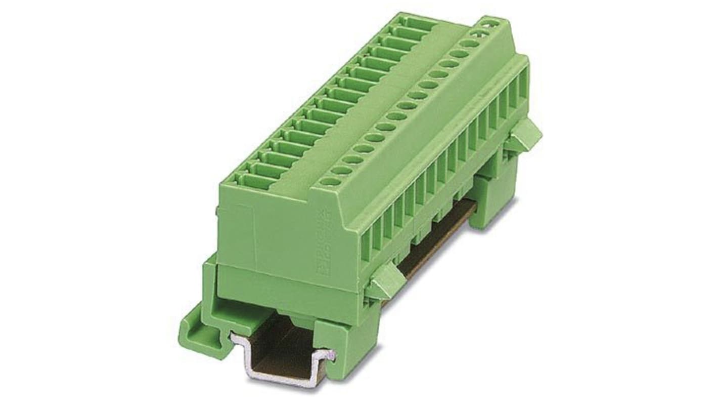 Phoenix Contact MCVK 1.5/16-G-3.81 Series DIN Rail Terminal Block, Screw Termination