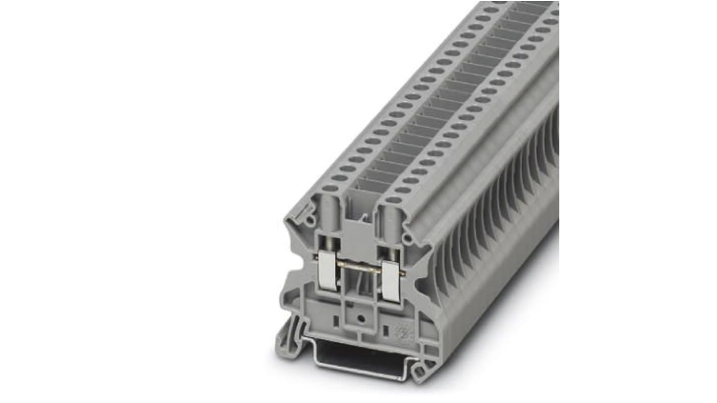 Phoenix Contact 3044623 UT-4 Clipline Series Grey, 4mm², Single-Level, Screw Termination