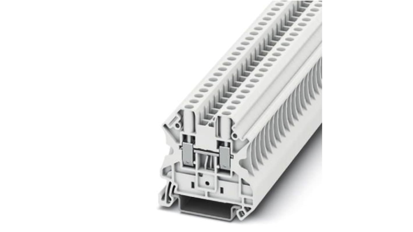 Phoenix Contact 3045130 UT 4 WH Series White, 4mm², Single-Level, Screw Termination