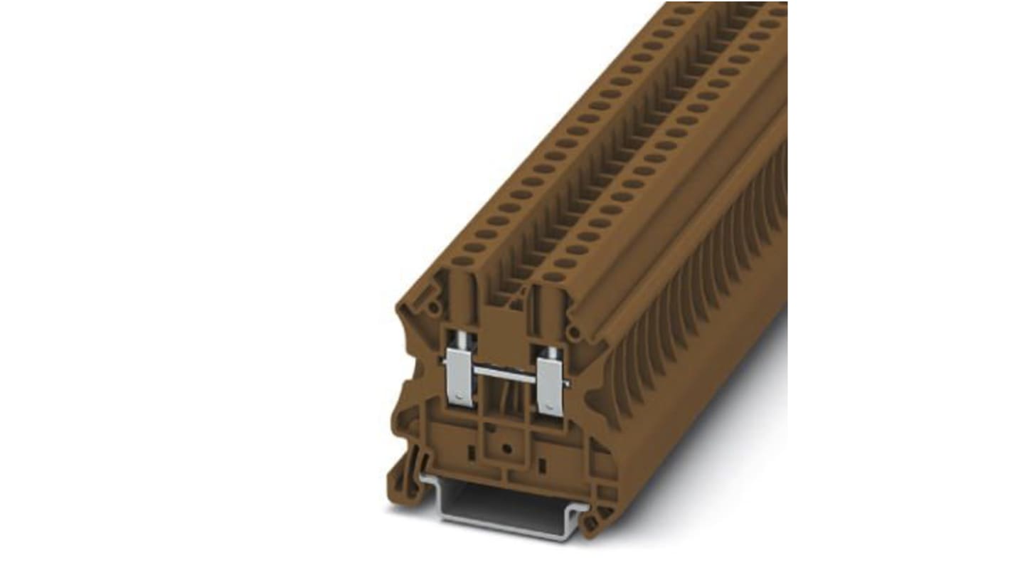 Phoenix Contact 3045224 UT 4 BN Series Brown, 4mm², Single-Level, Screw Termination