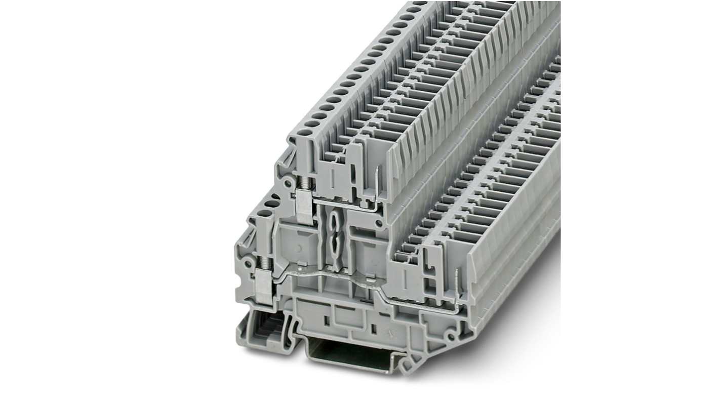 Phoenix Contact 3060351 UTTB 2.5/2P Series Grey, Double-Level, Screw Termination