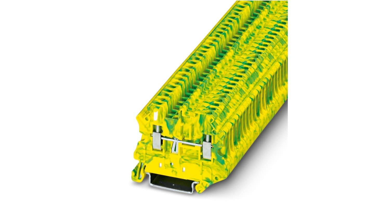 Phoenix Contact 3064124 UT 2.5-MTD-PE Series Green, Yellow, Single-Level, Screw Termination
