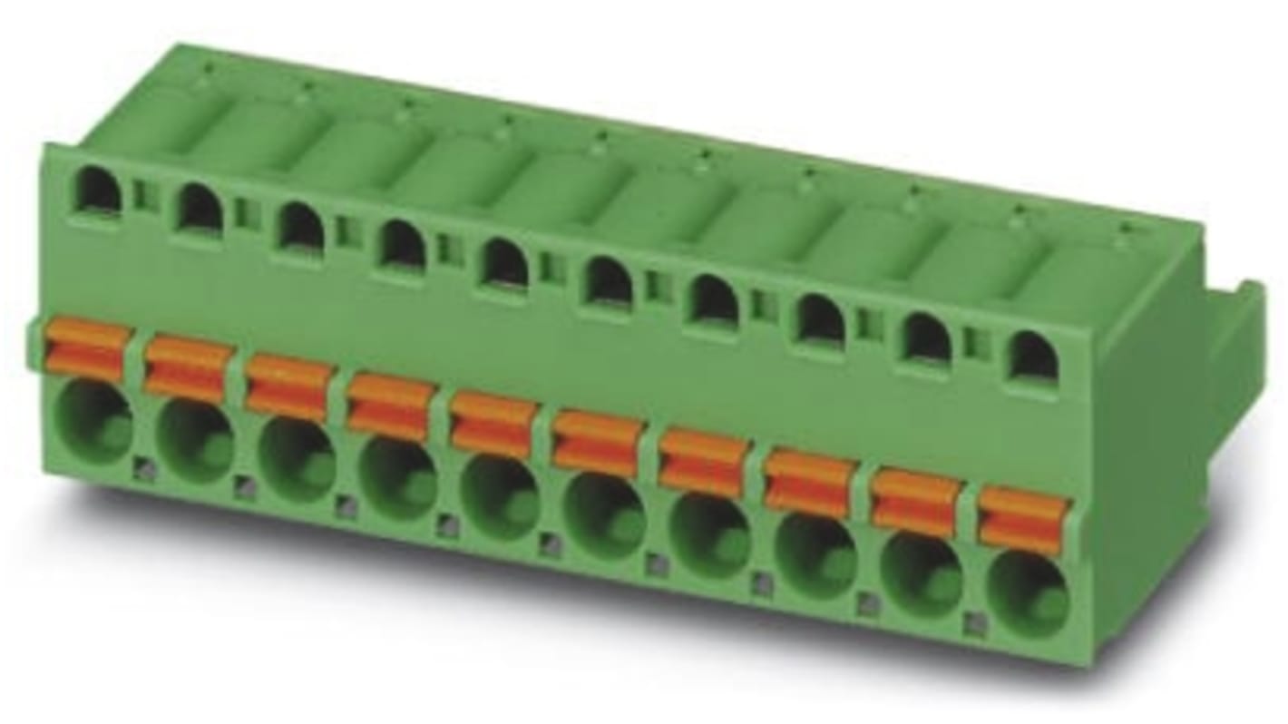 Phoenix Contact 5.08mm Pitch 5 Way Pluggable Terminal Block, Plug, Cable Mount, Spring Cage Termination