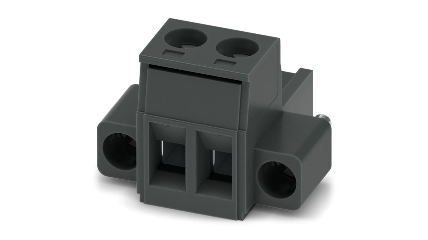 Phoenix Contact, 5.08mm Pitch, MSTB 2.5/2-STF-5.08 BK, 2 Way, , Pluggable Terminal Block, Plug, Cable Mount, Screw