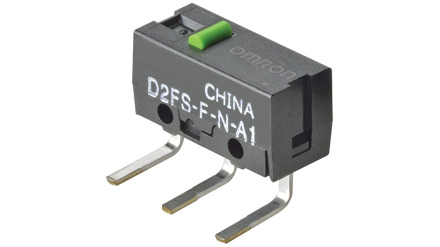 Microinterruptor, Émbolo de Pin SPST 100 mA a 5 V dc