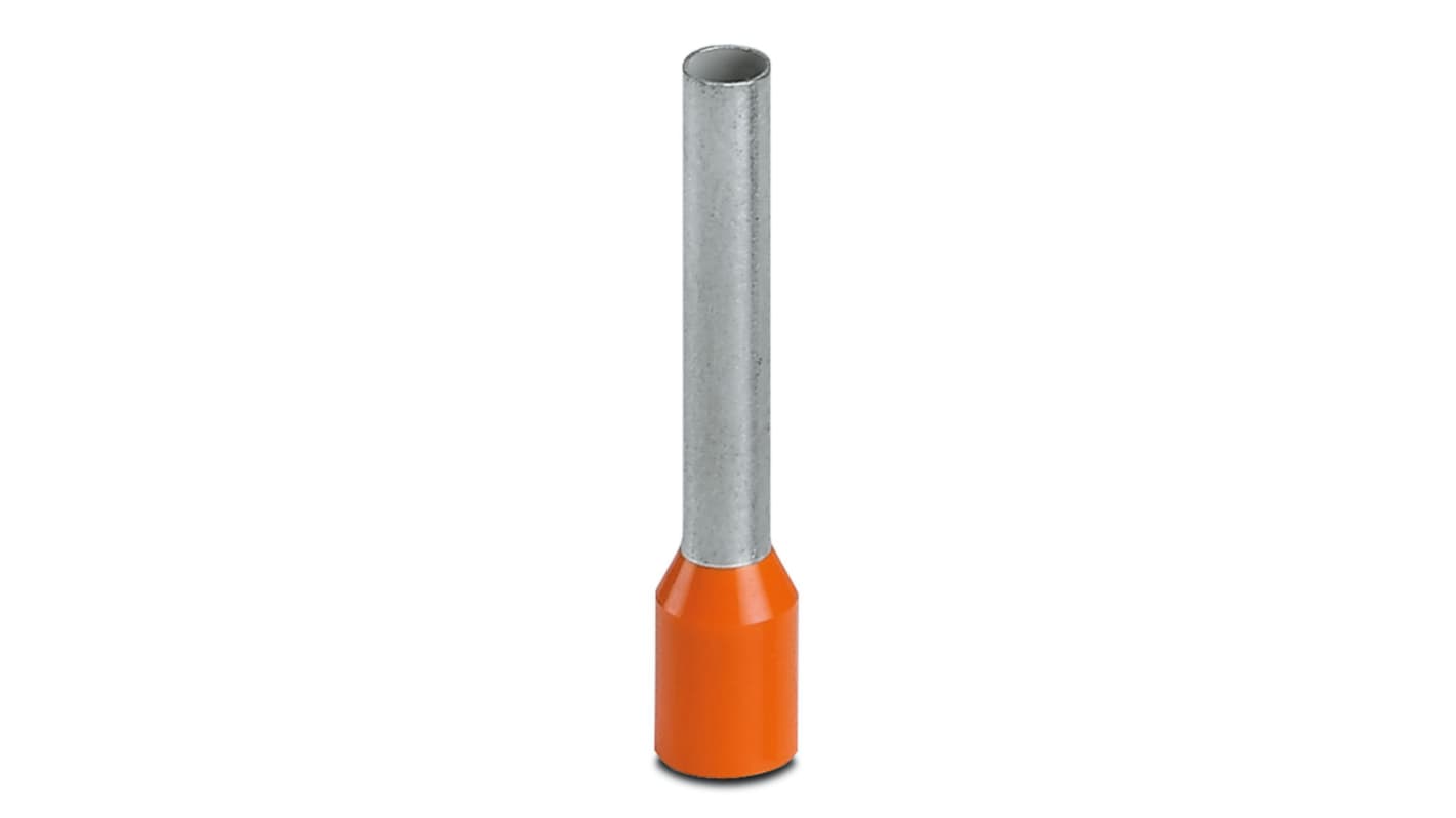 Phoenix Contact, AI4 -18 OG Insulated Crimp Bootlace Ferrule, 18mm Pin Length, 2.9mm Pin Diameter, 4mm² Wire Size,