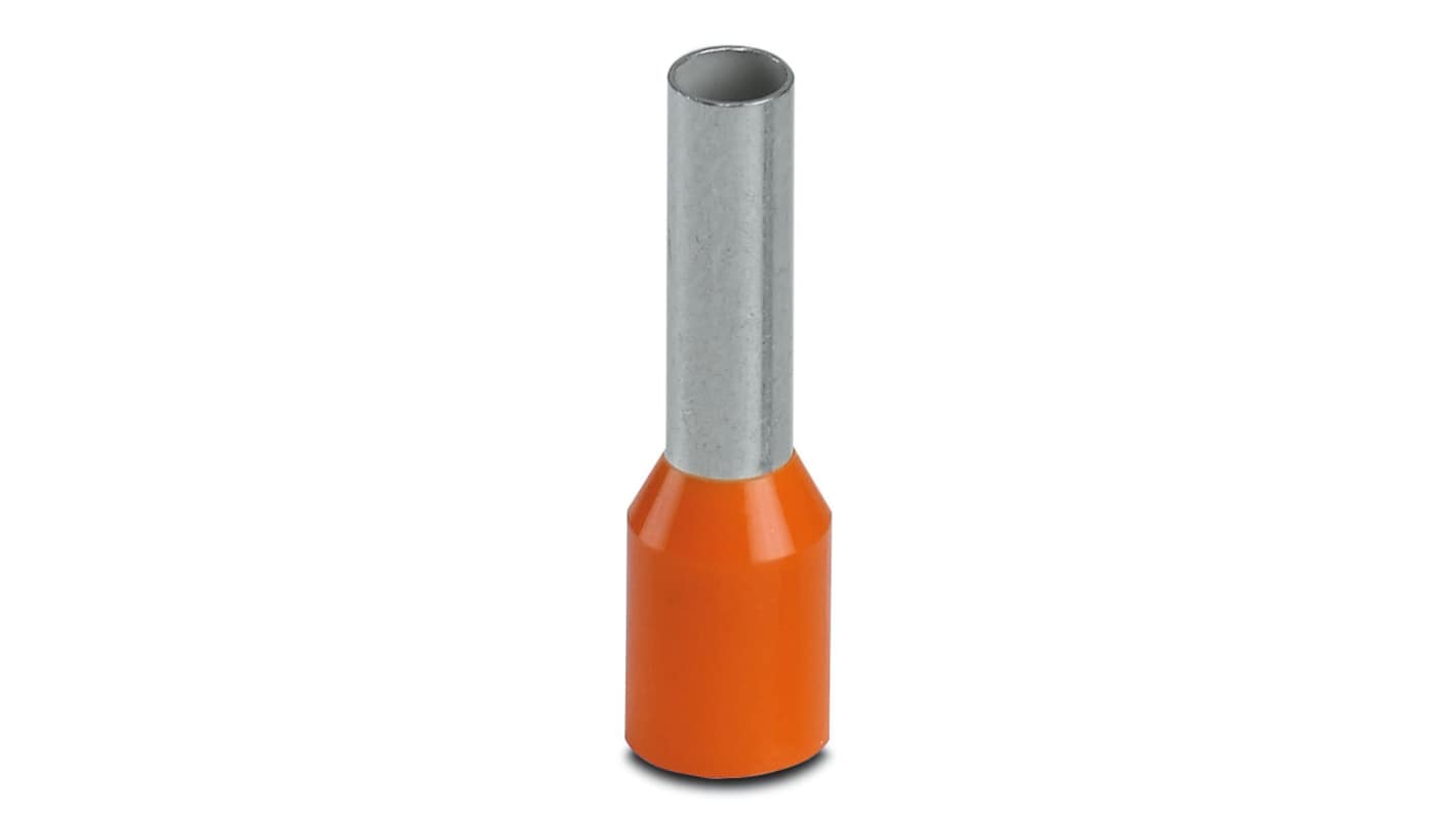 Phoenix Contact, AI4 -10 OG Insulated Crimp Bootlace Ferrule, 10mm Pin Length, 2.9mm Pin Diameter, 4mm² Wire Size,