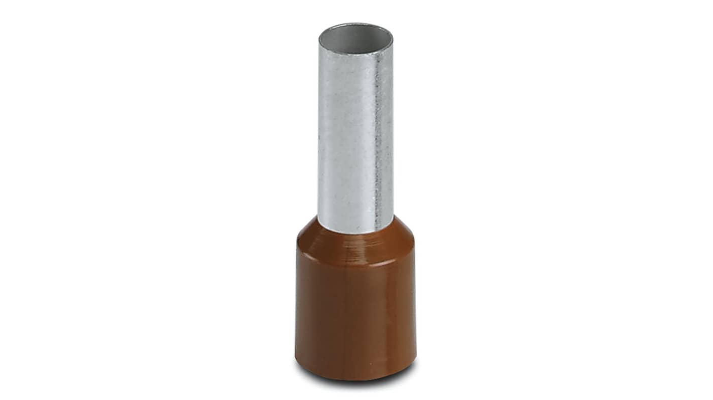 Phoenix Contact, AI 10 -12 BN Insulated Crimp Bootlace Ferrule, 12mm Pin Length, 4.6mm Pin Diameter, 10mm² Wire Size,