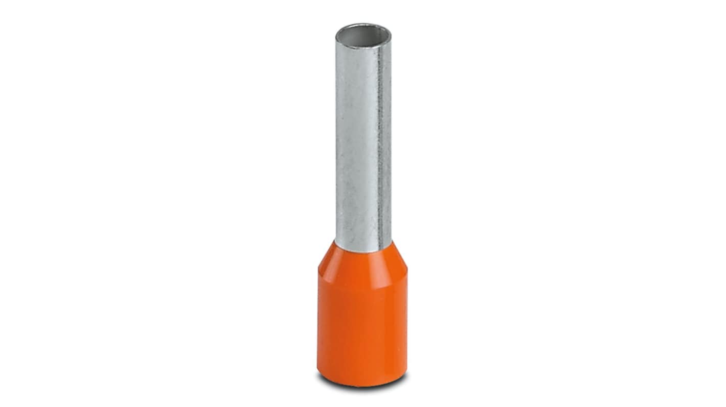 Phoenix Contact, AI4 -12 OG Insulated Crimp Bootlace Ferrule, 12mm Pin Length, 2.9mm Pin Diameter, 4mm² Wire Size,
