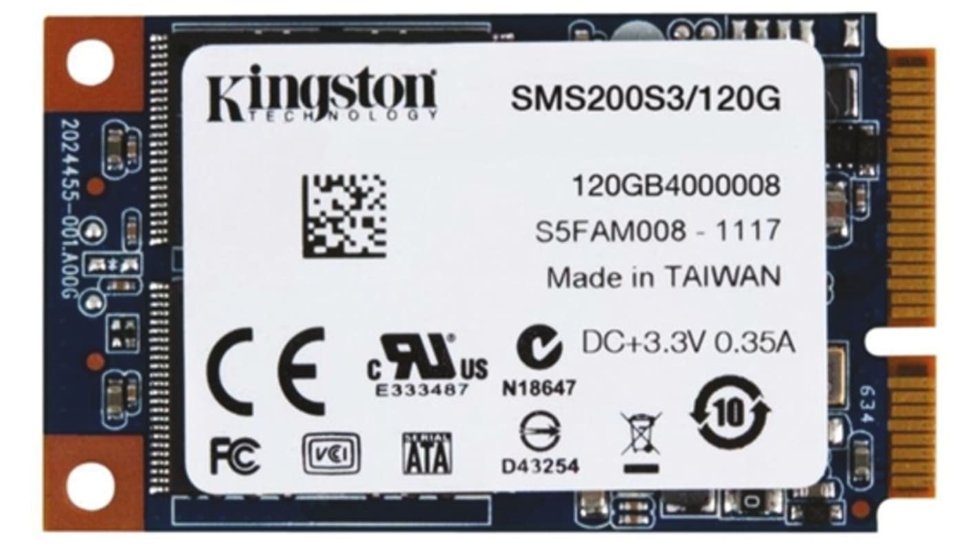 SMS200S3/120G | Kingston SSDNow mS200 mSATA 120 GB Internal SSD Drive | RS