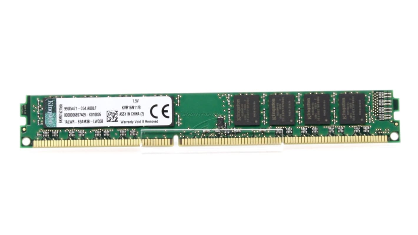 Kingston Arbeitsspeicher für Desktop, 8 GB, 1600MHz DDR3 DIMM PC3-12800