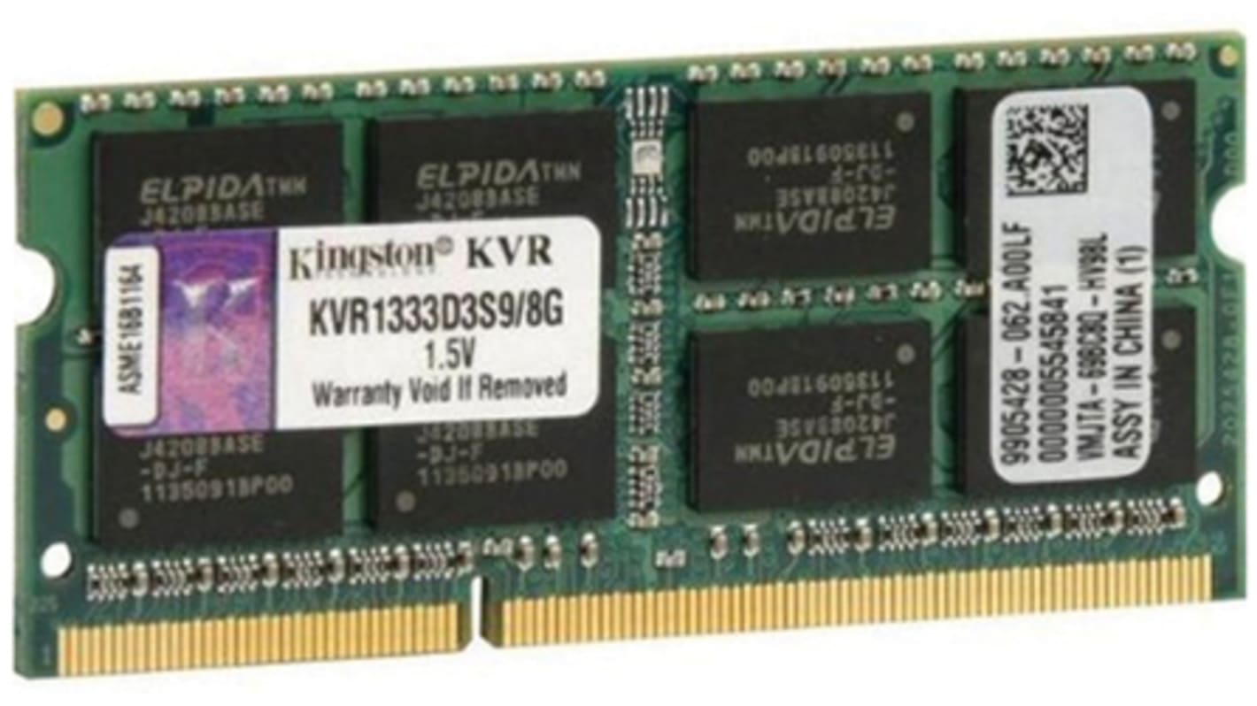 Kingston 8 GB DDR3 Laptop RAM, 1333MHz, SODIMM, 1.5V