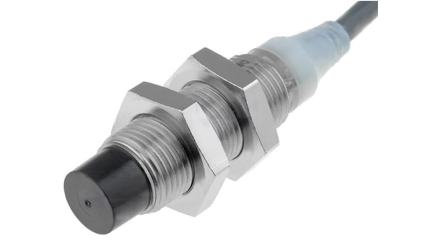 Omron Inductive Threaded Barrel Proximity Sensor, M12, 8 mm Detection, 12 → 24 V dc