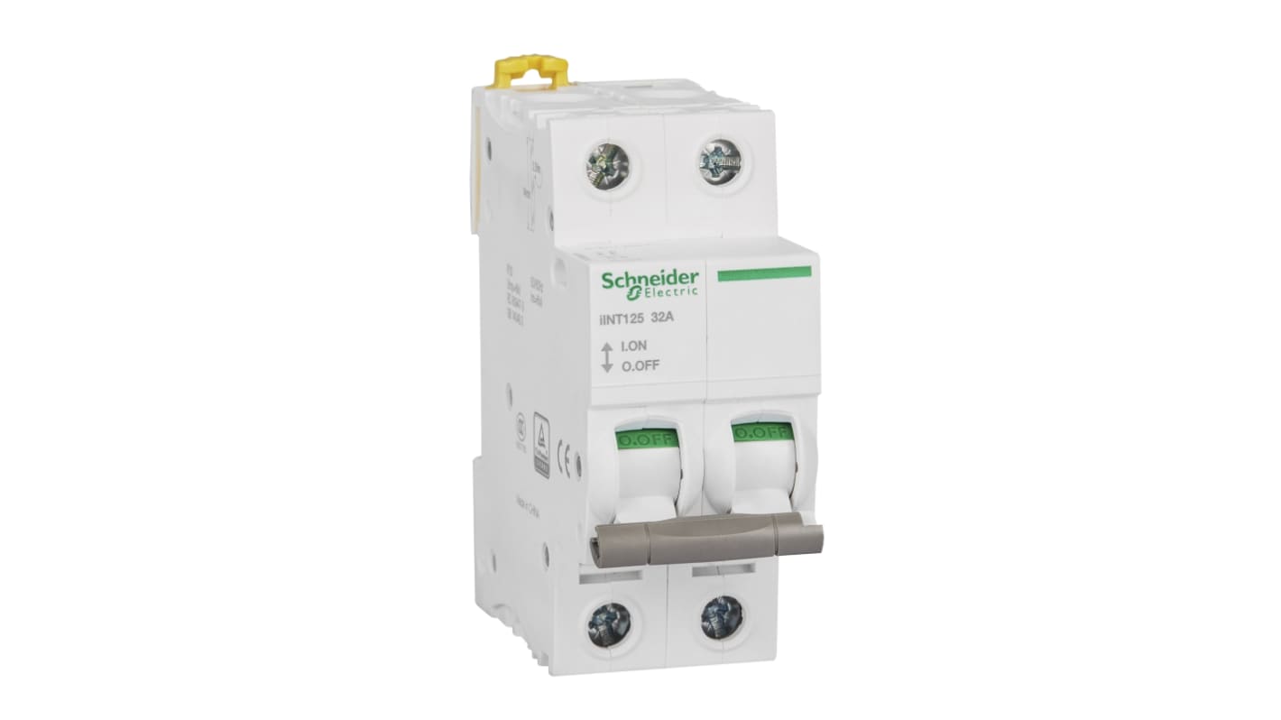 Schneider Electric 32A隔离开关, 2P极, 500V 交流, iINT 32A 2P