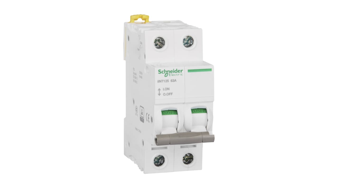 Schneider Electric 63A隔离开关, 2P极, 500V 交流, iINT 63A 2P