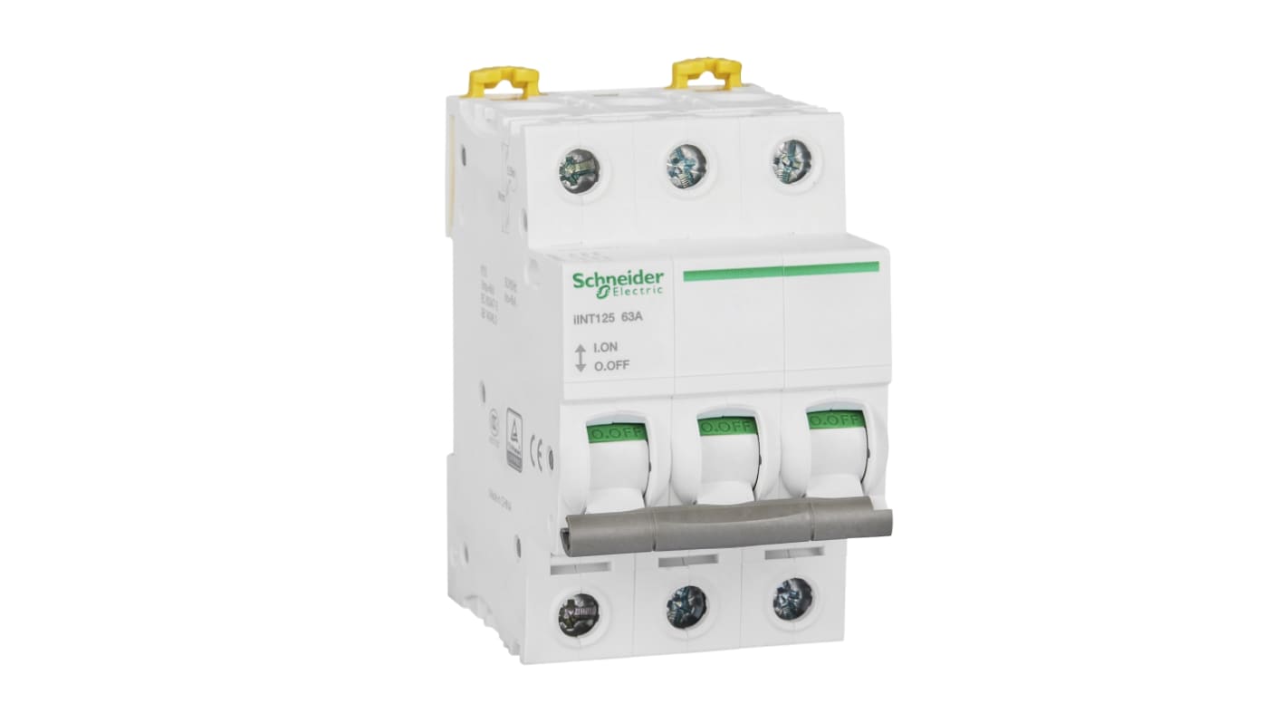 Schneider Electric 63A隔离开关, 3P极, 500V 交流, iINT 63A 3P