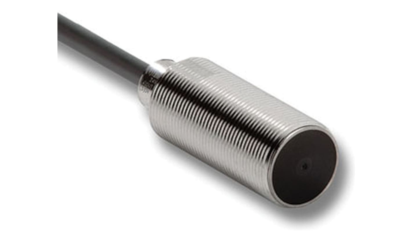 Omron Inductive Barrel-Style Proximity Sensor, M8 x 1, 2 mm Detection, NPN Output, 12 → 24 V dc, IP67