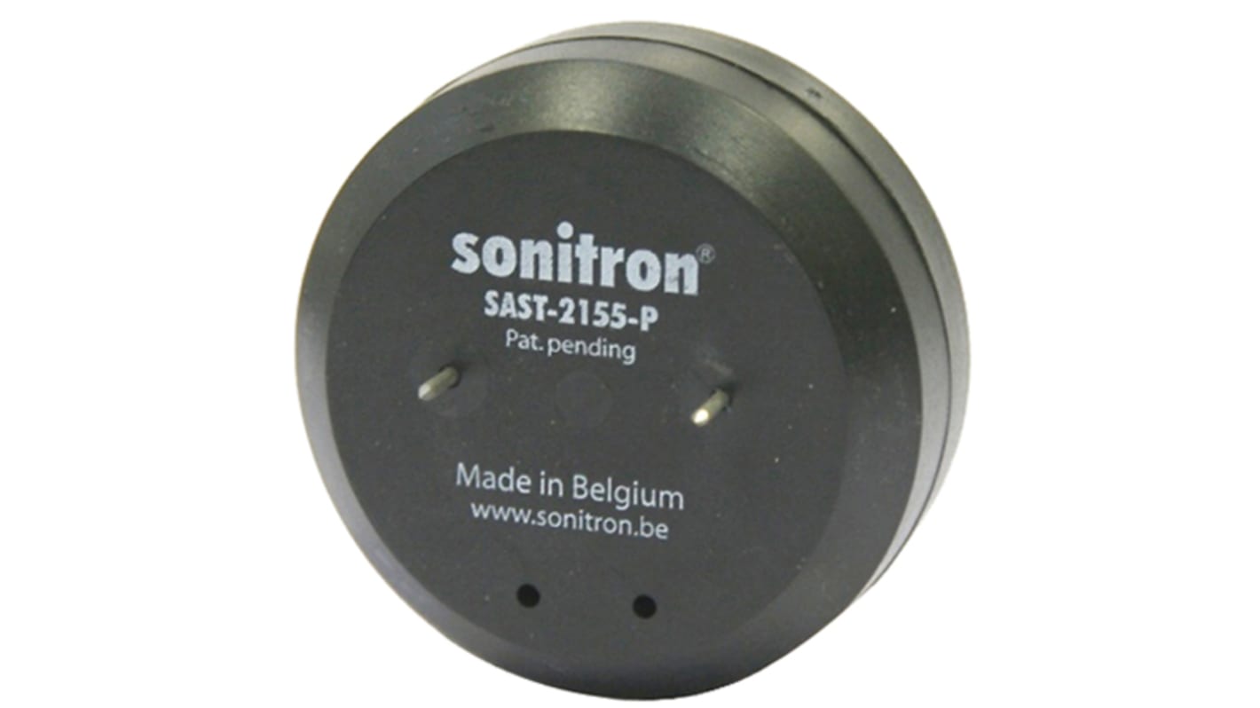 Sonitron 100dB Panel Mount Intermittent External Piezo Buzzer Transducer, 54 (Dia.) x 19.6mm, 0V ac Min, 40V ac Max