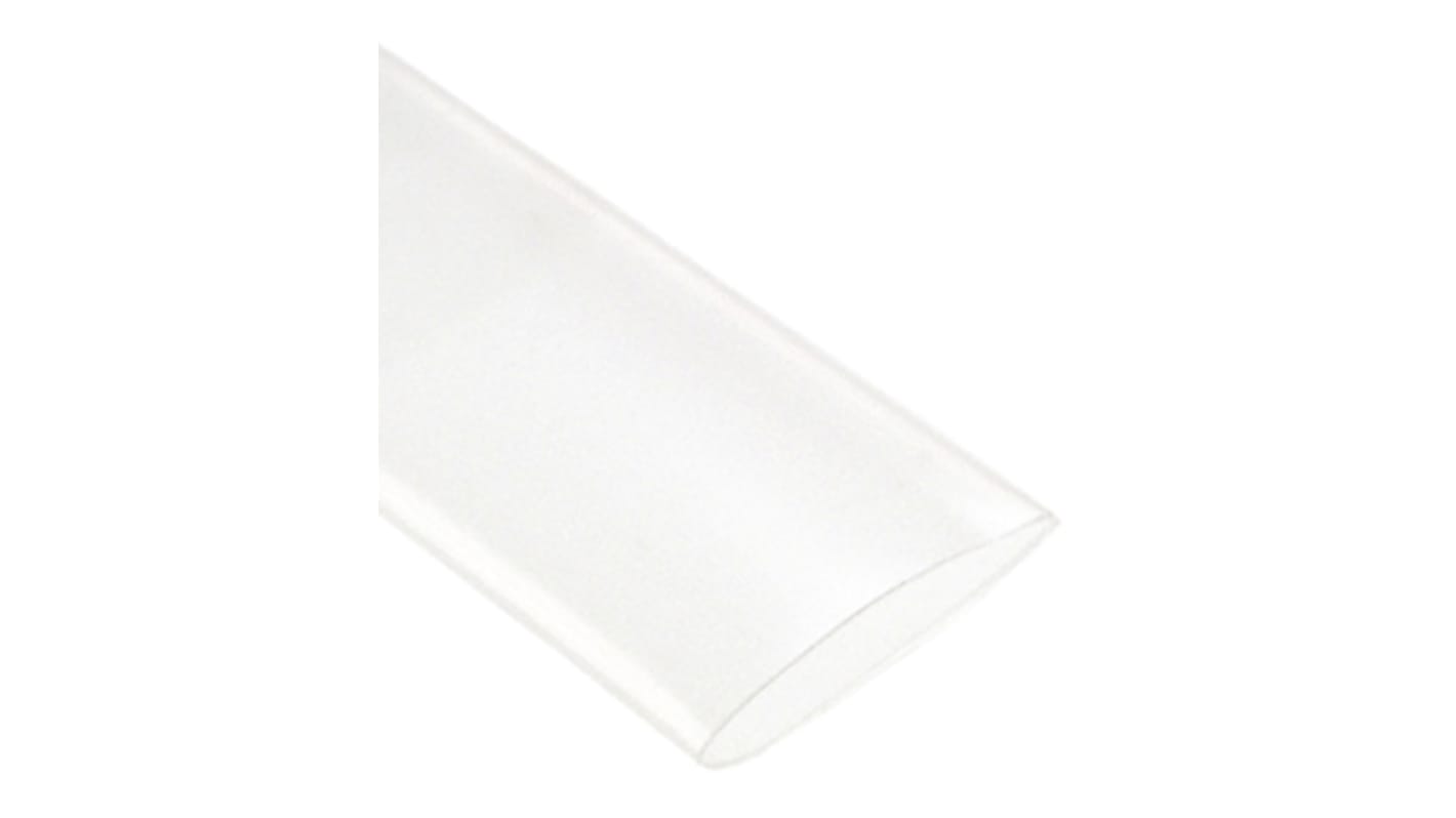TE Connectivity Heat Shrink Tubing, Clear 9.5mm Sleeve Dia. x 1.2m Length 2:1 Ratio, RW-175 Series