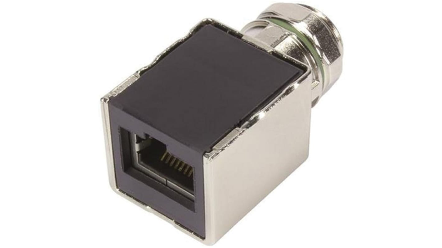 HARTING Rundsteckverbinder Adapter, M12, 8-polig, Buchse, M12, 1 Ports, RJ45, 8-polig / Buchse