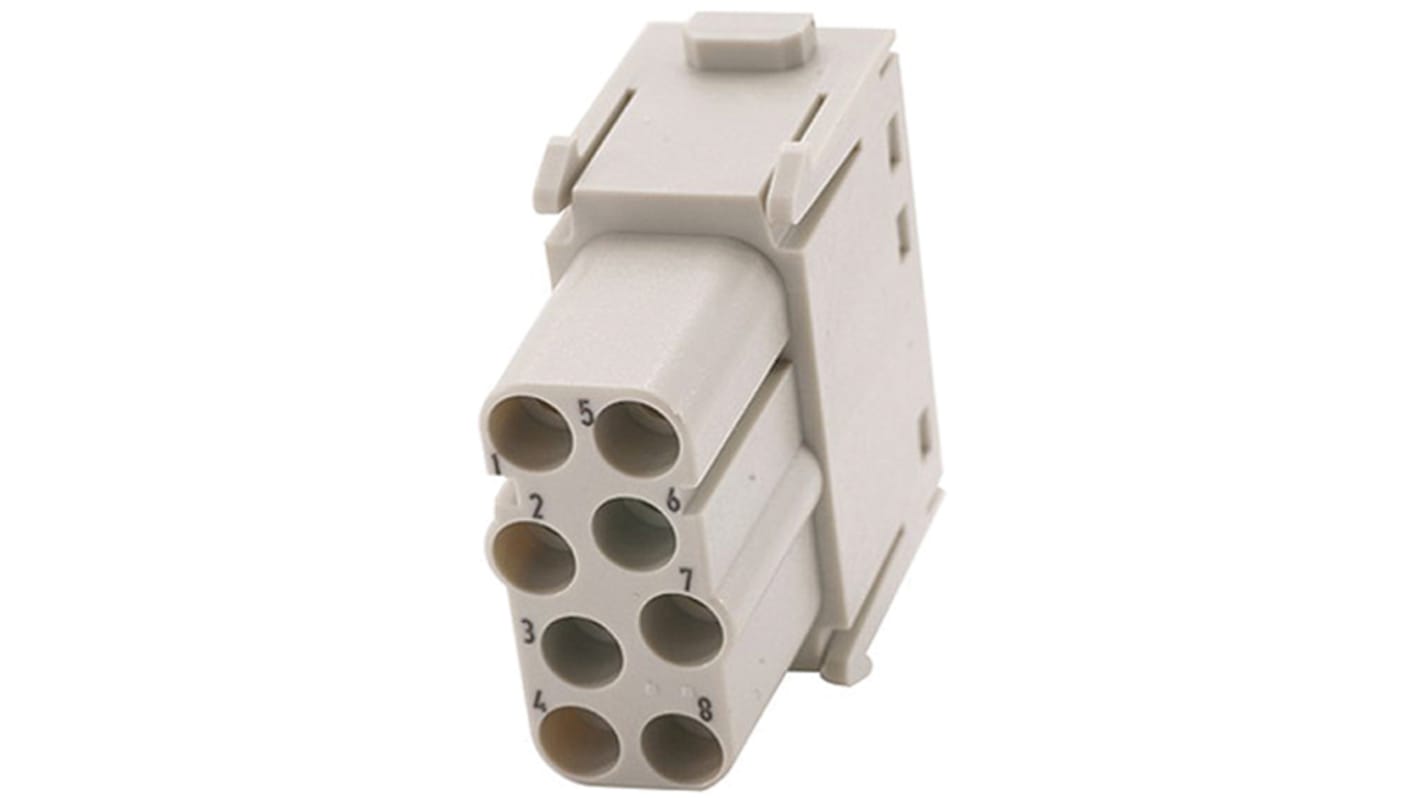HARTING Han-Modular Robustes Power Steckverbinder-Modul, 8-polig 16A Buchse, Schnellverriegelungsmodul