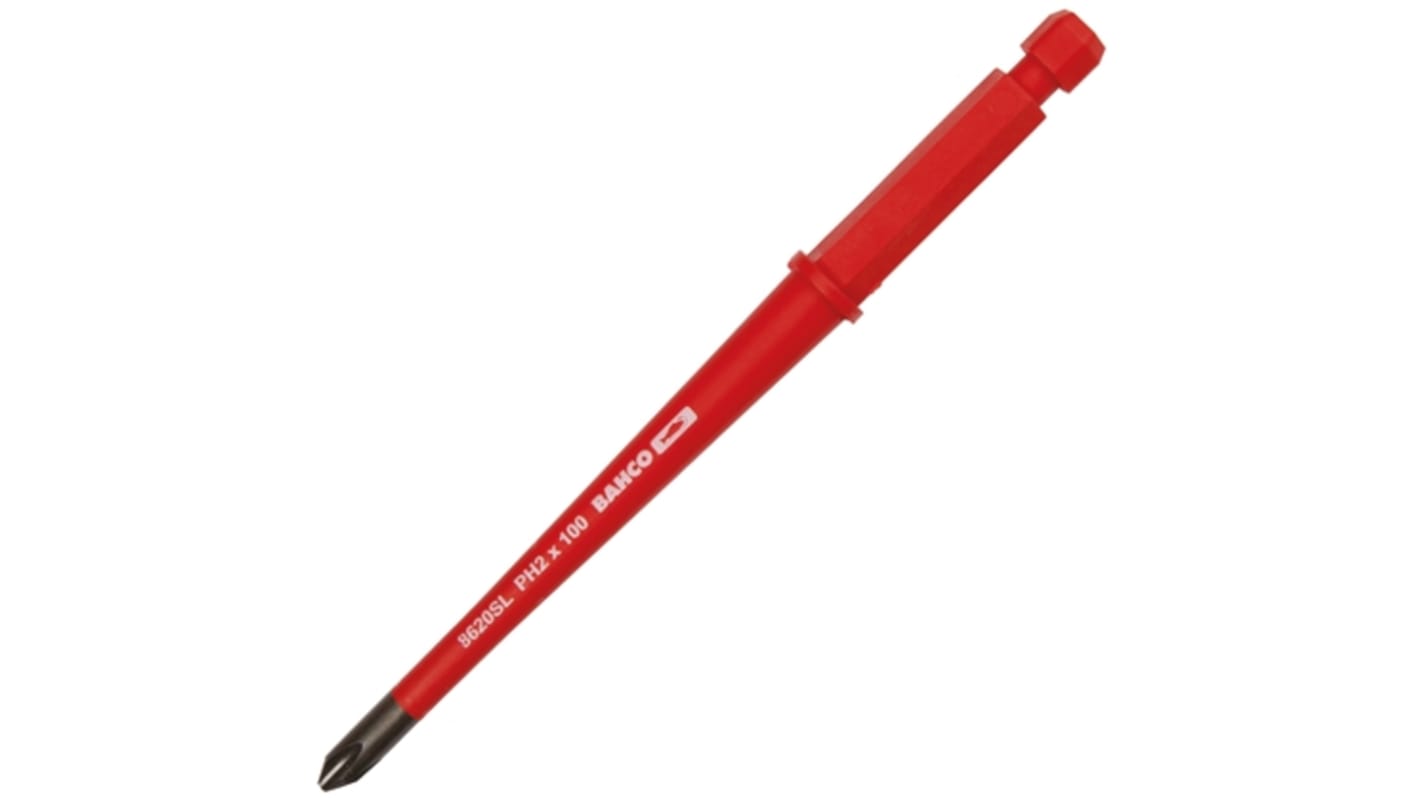 Bahco ドライバブレード, Pozidriv, チップサイズ：PZ1, VDE/1000V認証あり, 8620SL-2P