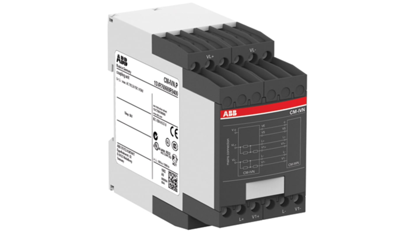 Relé de supervisión de Aislamiento ABB serie CM-IVN, para carril DIN