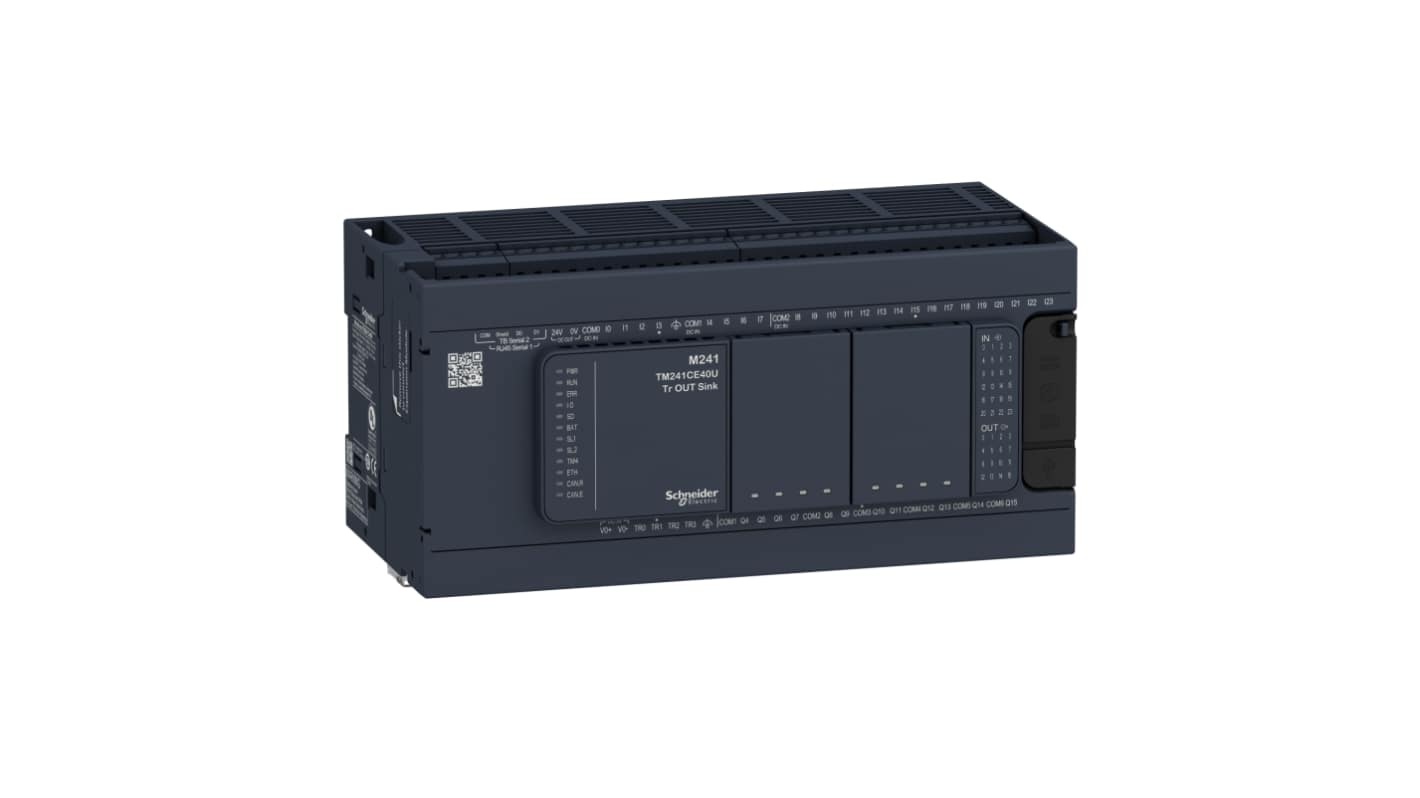 Schneider Electric Modicon M241 Series PLC CPU, Relay Output, 24-Input