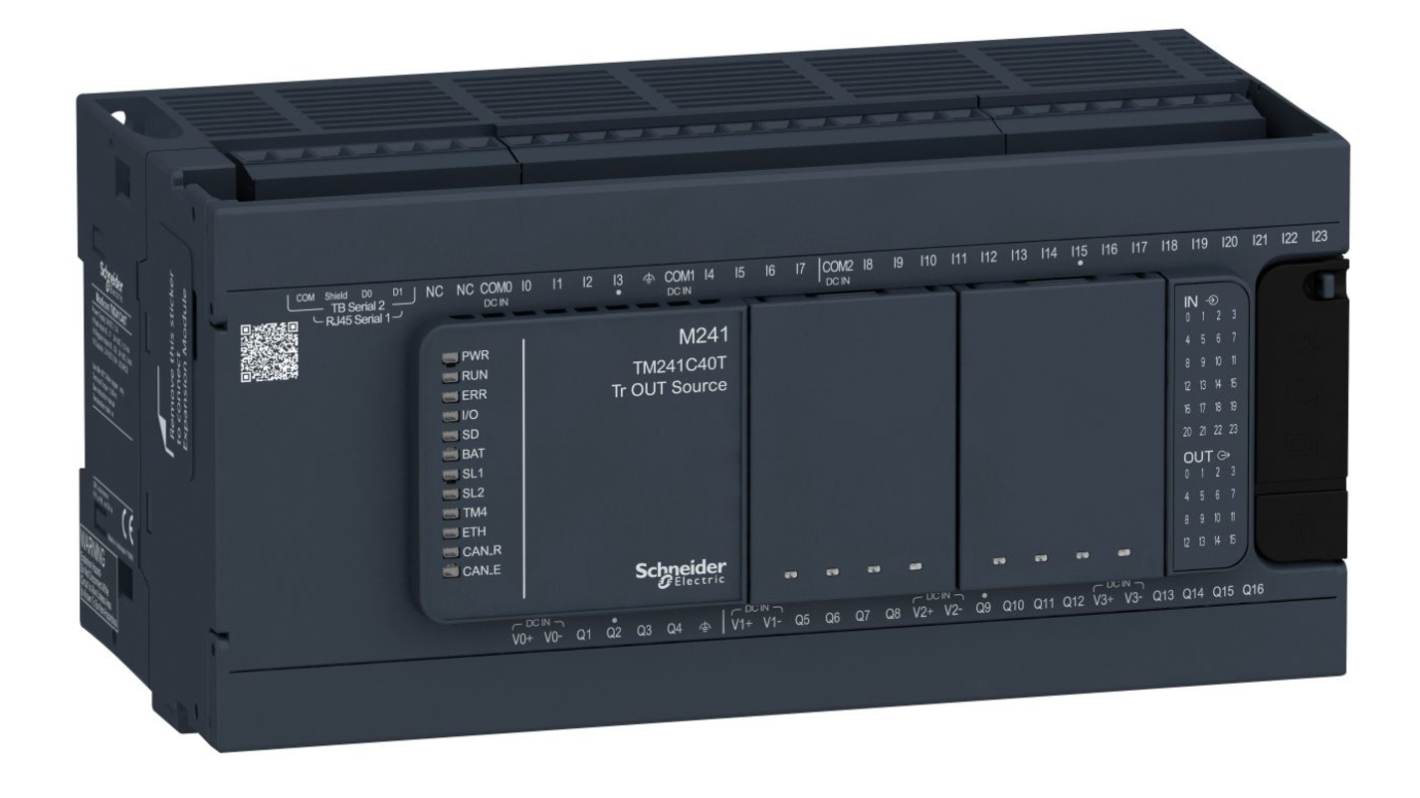 Schneider Electric Modicon M241 Series PLC CPU, Transistor Output, 24-Input
