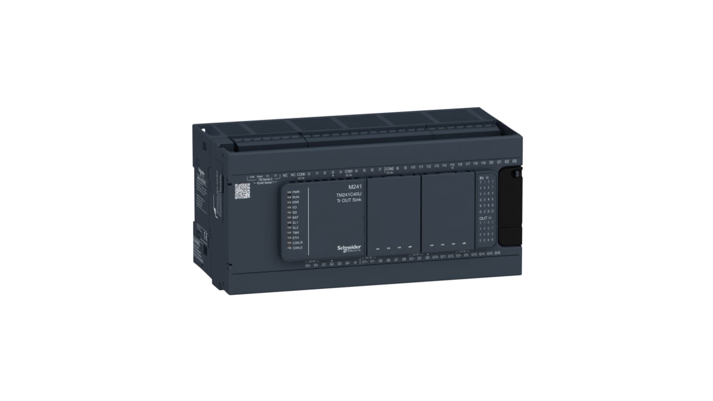 Rs-Online CPU PLC Schneider Electric Modicon M241 ingressi: 24 uscite: 16 40 I/O 24 V