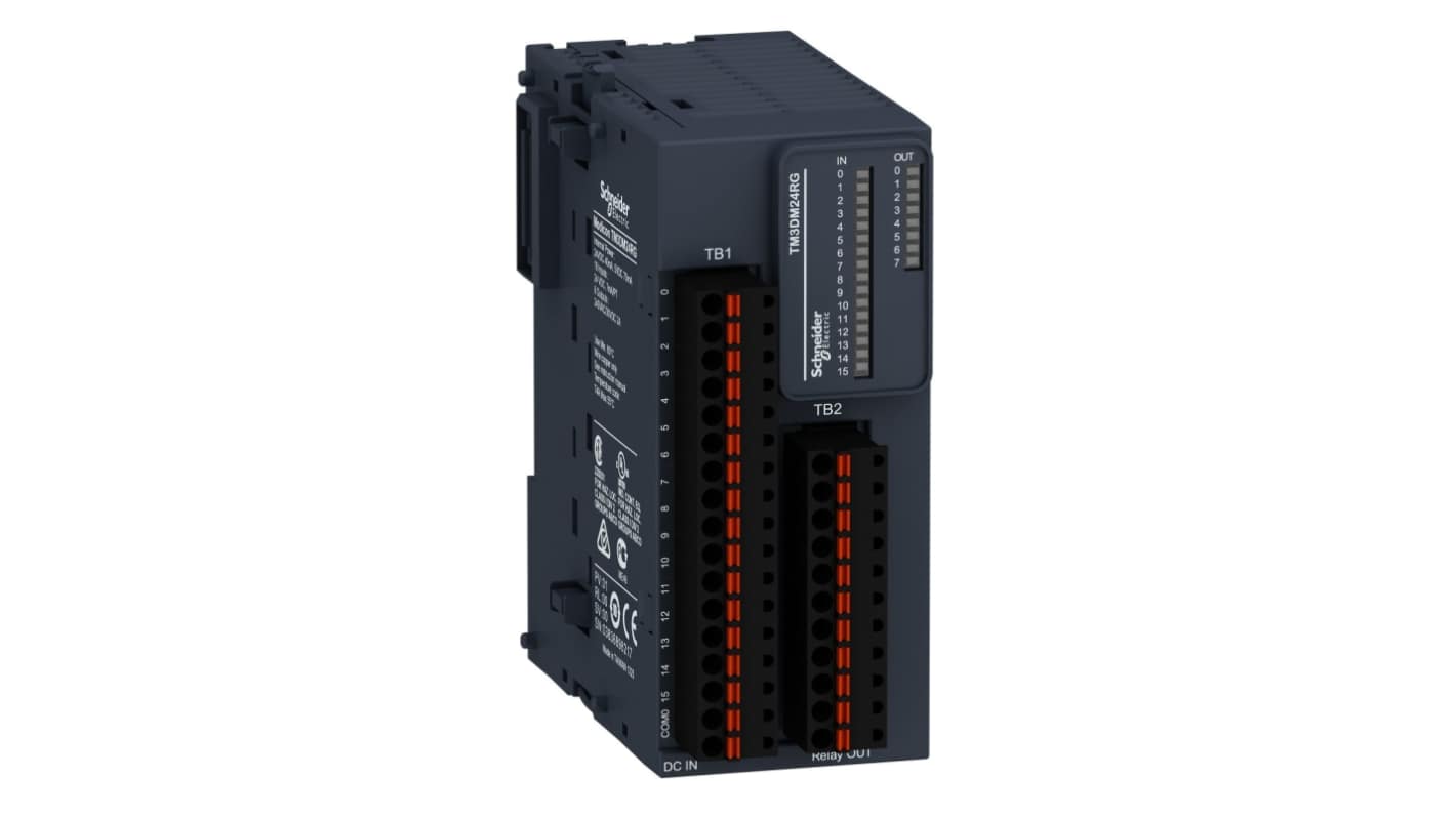 Moduł PLC We/Wy Schneider Electric Moduł PLC We/Wy TM3 Przekaźnik Modicon M221, Modicon M241, Modicon M251 TM3DM24RG 90